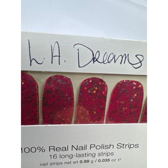 Color Street Other - NWT Color Street "L.A. Dreams" Solid Pink Chunky Glitter Nail Strips